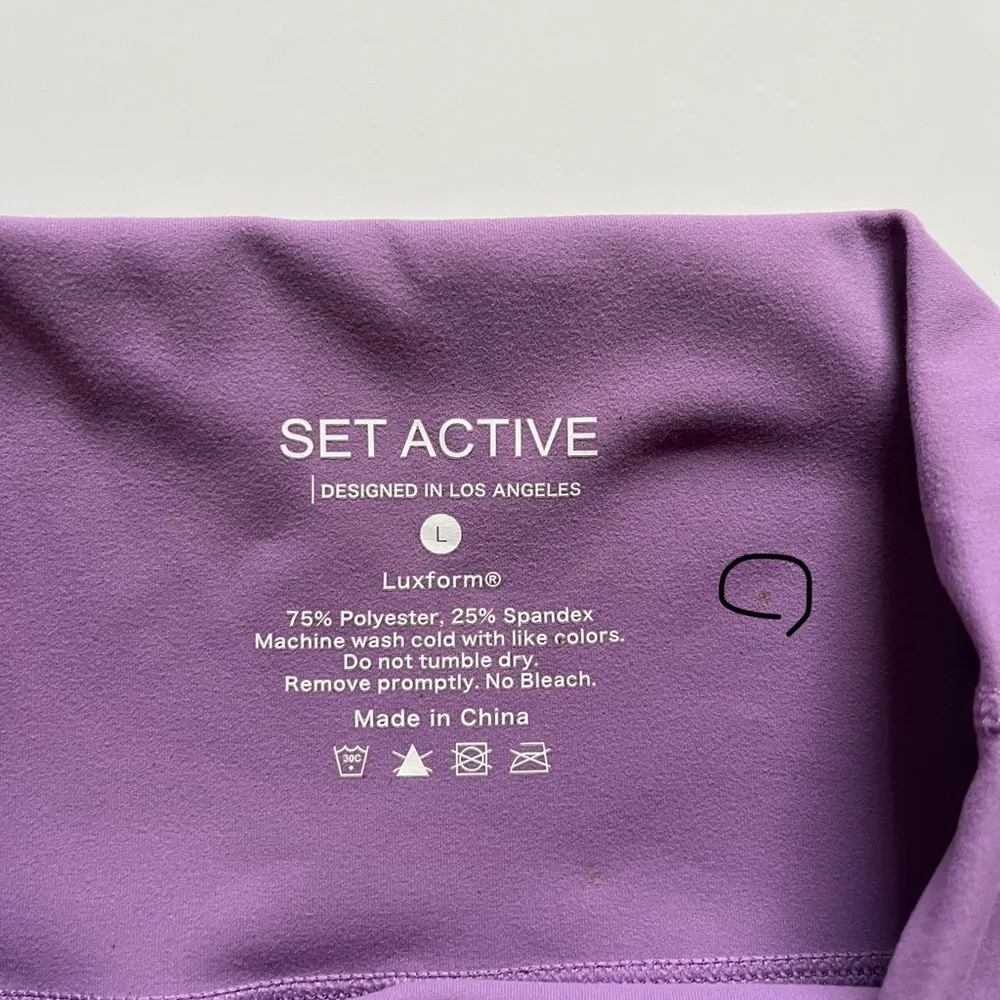 SET ACTIVE Luxform Purple High Rise Leggings -Size Large - Image 9