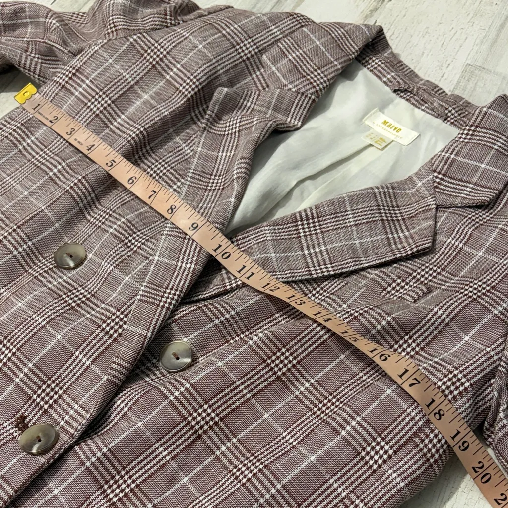 Anthropologie Maeve Brown Plaid Blazer Size 4 - Image 9
