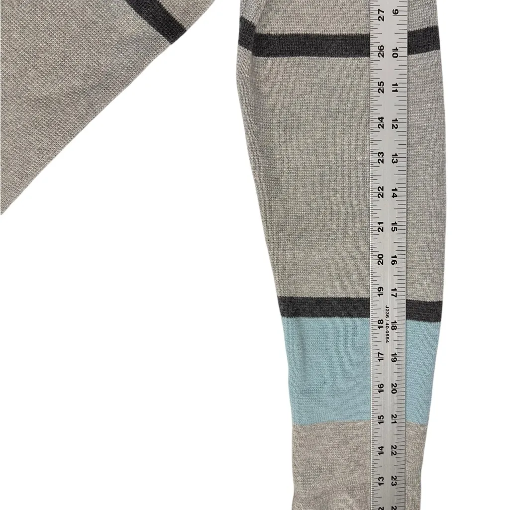 Charter Club Womens long sleeve long open cardigan Blue Gray Black 100% cotton L - Image 8