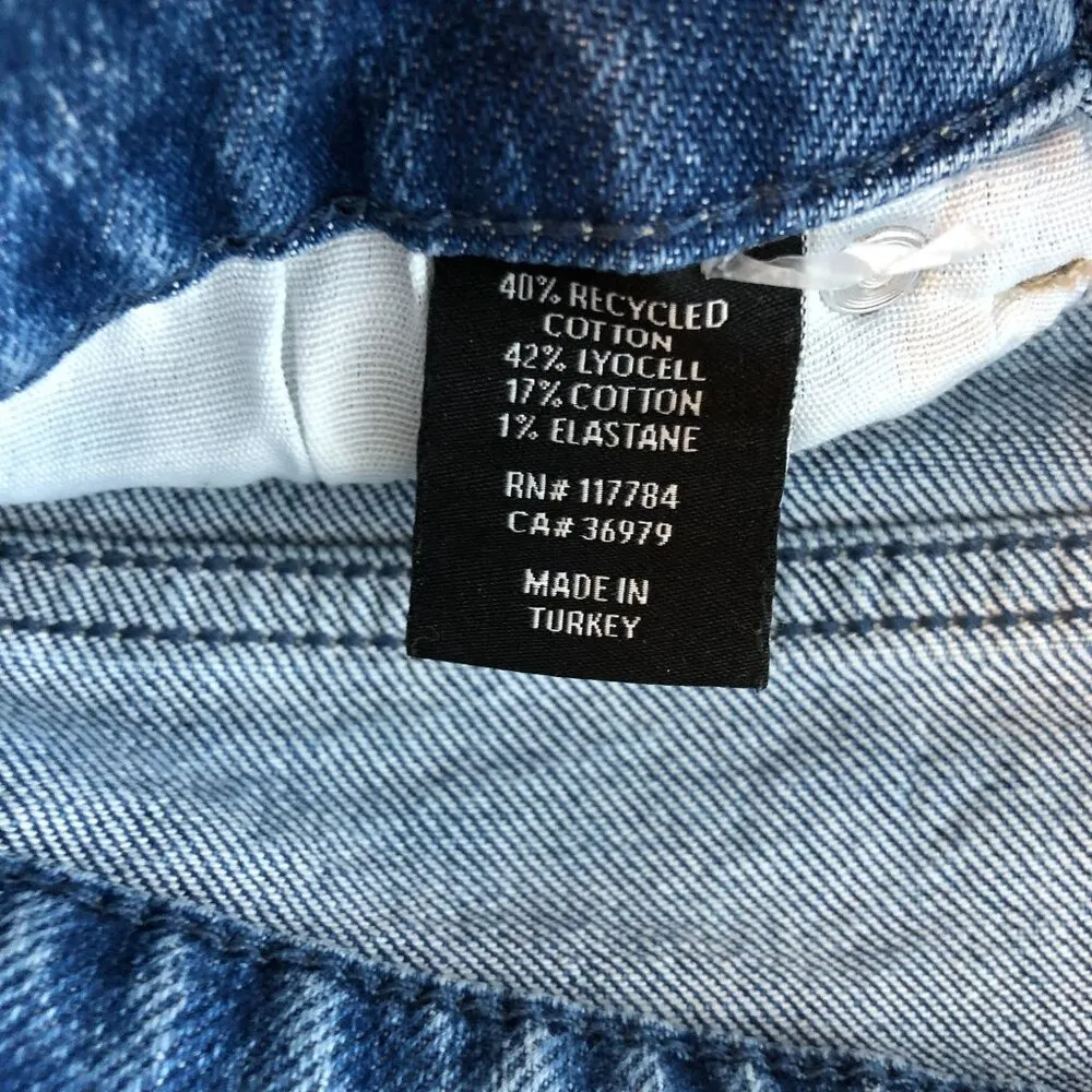 Rails Womens Jeans The Getty Crop High Rise Wide Leg Button Fly Medium Wash 30 - Image 5