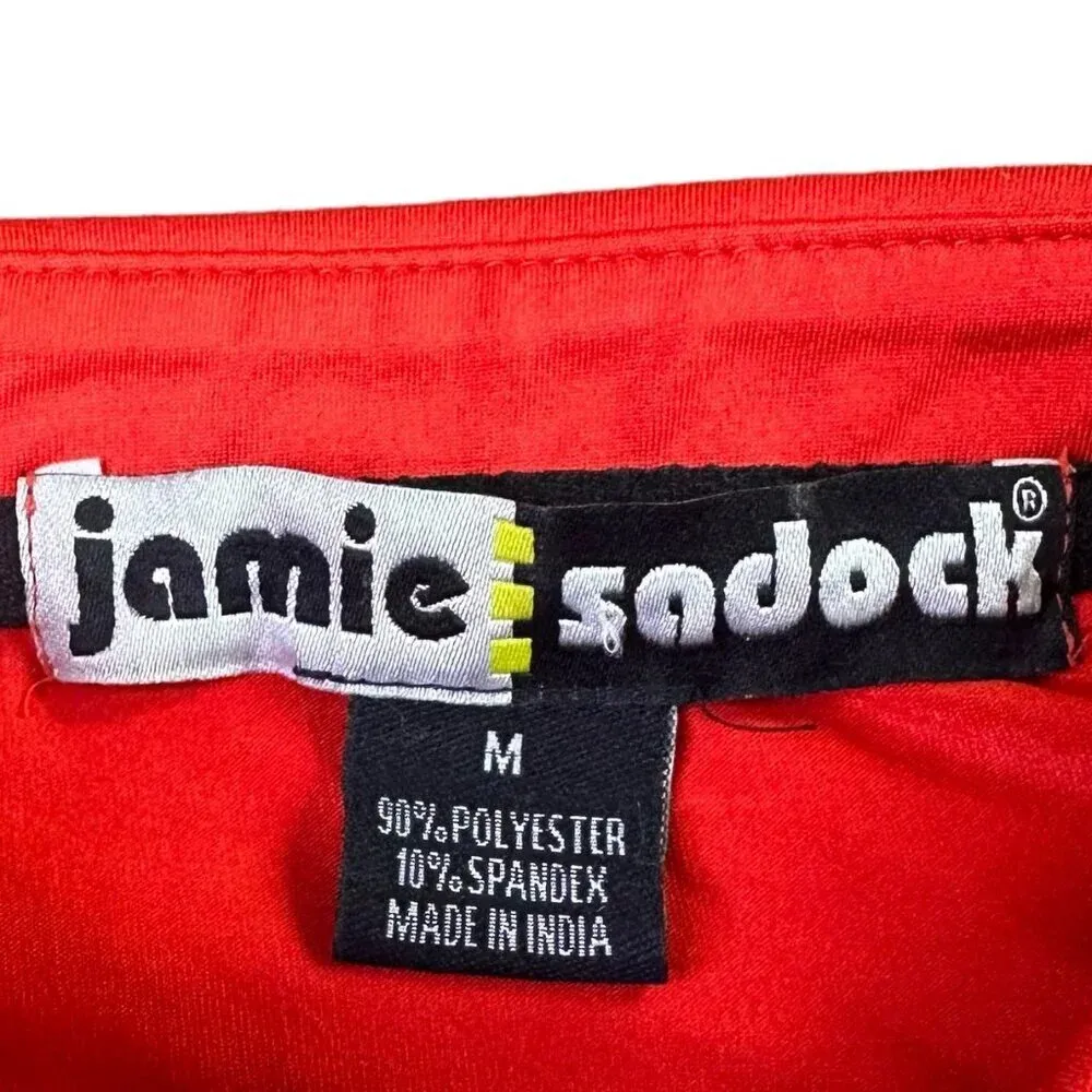 Jamie Sadock Red Black Color Block Shirt Polo T - Image 8