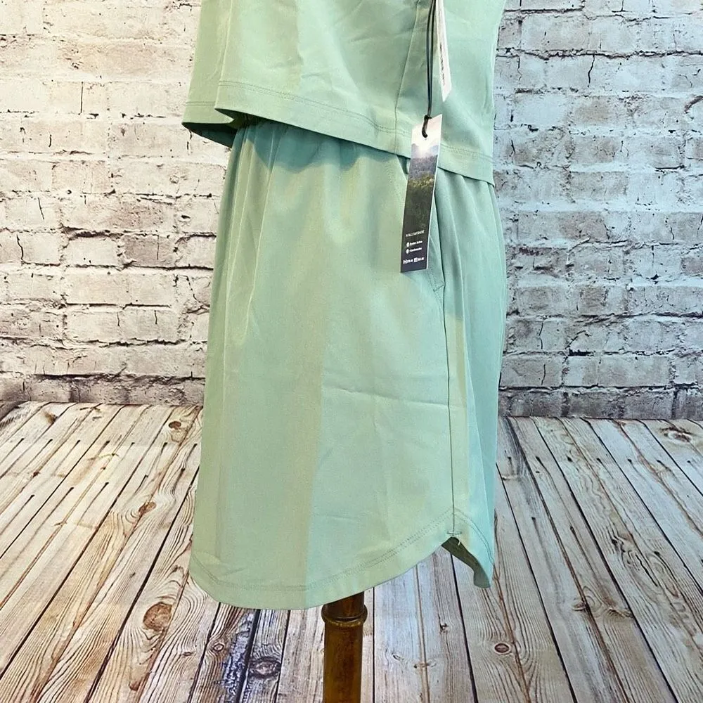 Kyodan Active Womens Sleeveless Dress Layered Zip Side Pocket Green Size Small - Image 3