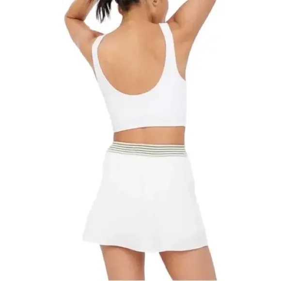 OFFLINE By Aerie White Ribbed Tank Top Cutout Tennis Skort Dress Size S - Image 4