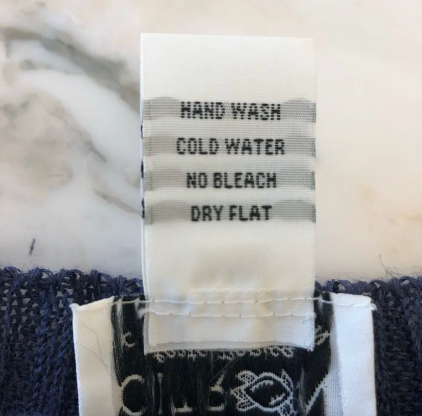 Navy Blue Sheer Cardigan Size L - Image 5