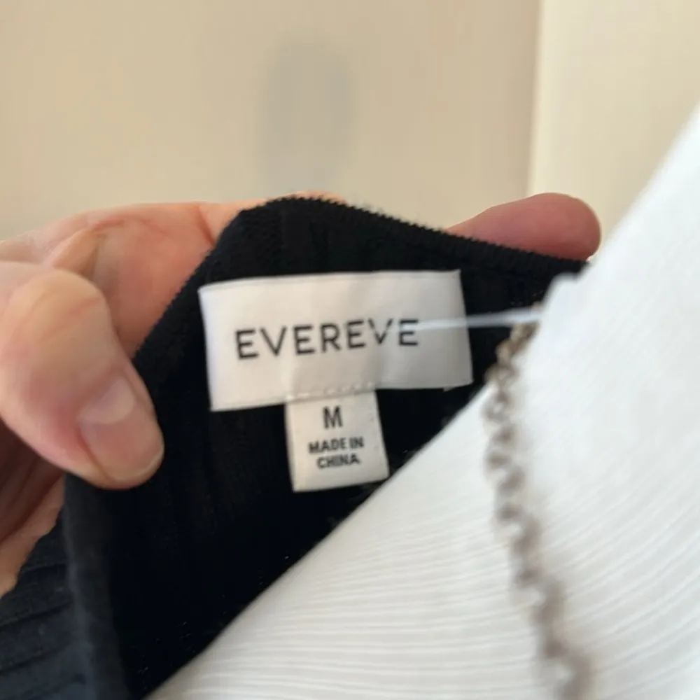 Evereve Arya Rib Knit V-neck Tank w/flowy, ruffle tier dress, Medium, Like new - Image 8