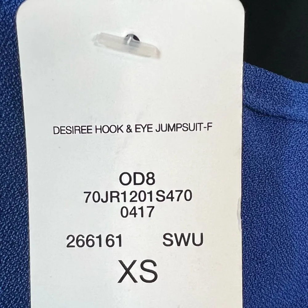 Bebe Desiree Hook & Eye Cobalt Blue Jumpsuit - Image 8