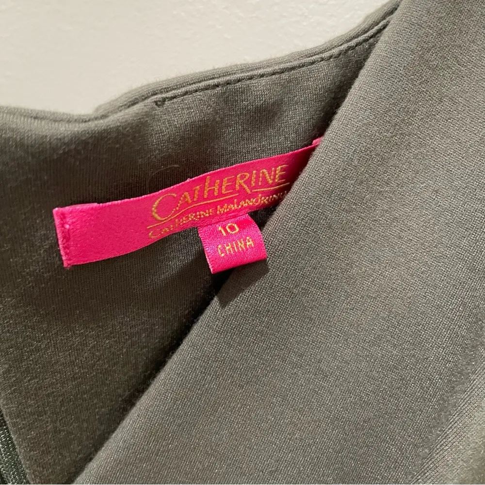 Catherine Malandrino BodyCon V Neck Dress Green Size 10 - Image 8