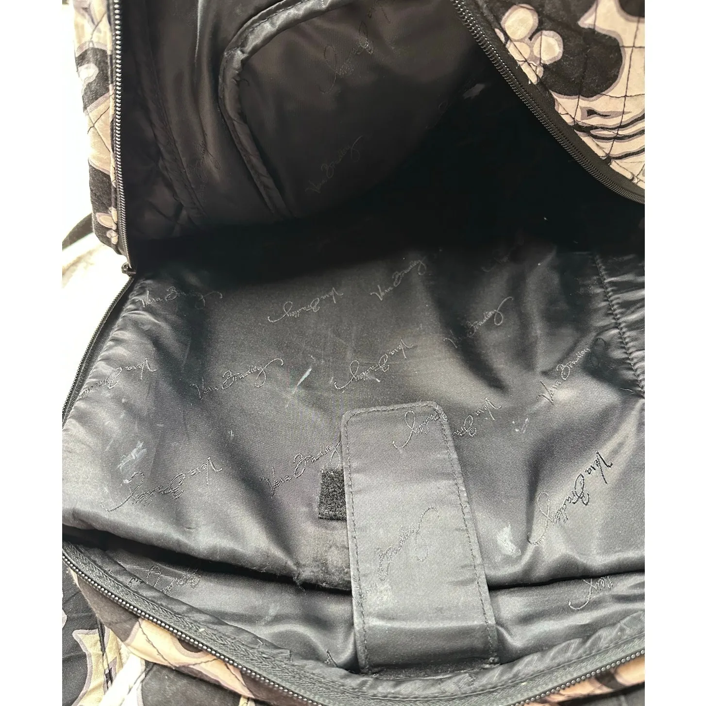 Vera Bradley  Black and White Floral Backpack - Image 5