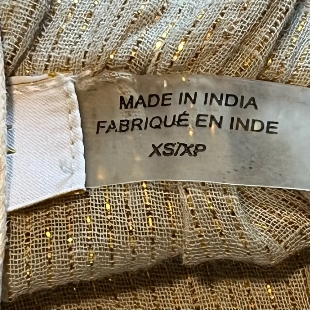 Ramy Brook Tilda strapless tube top cover gold lurex and crochet hem, XS, NWT - Image 12