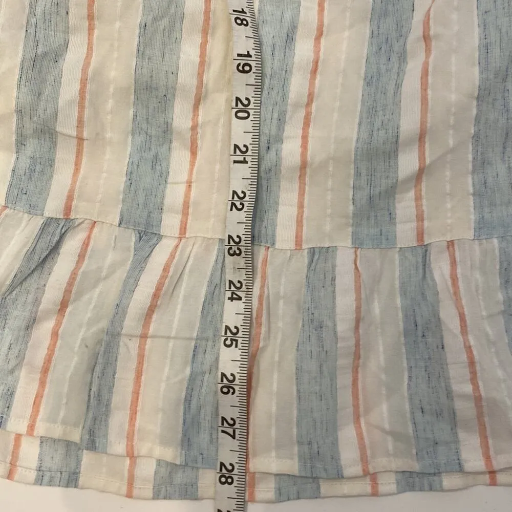 Roxy Snow White Omega Stripe Ruffle Sunday With You Sleeveless Dress NWT Sz M - Image 13