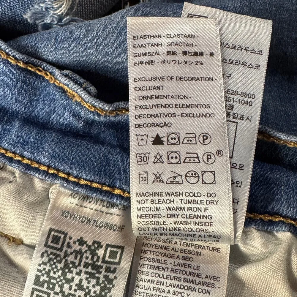 Levi’s SZ 30 High-Rise Jean Shorts Distressed Stretch Zip-Fly Frayed Hem Pockets - Image 9