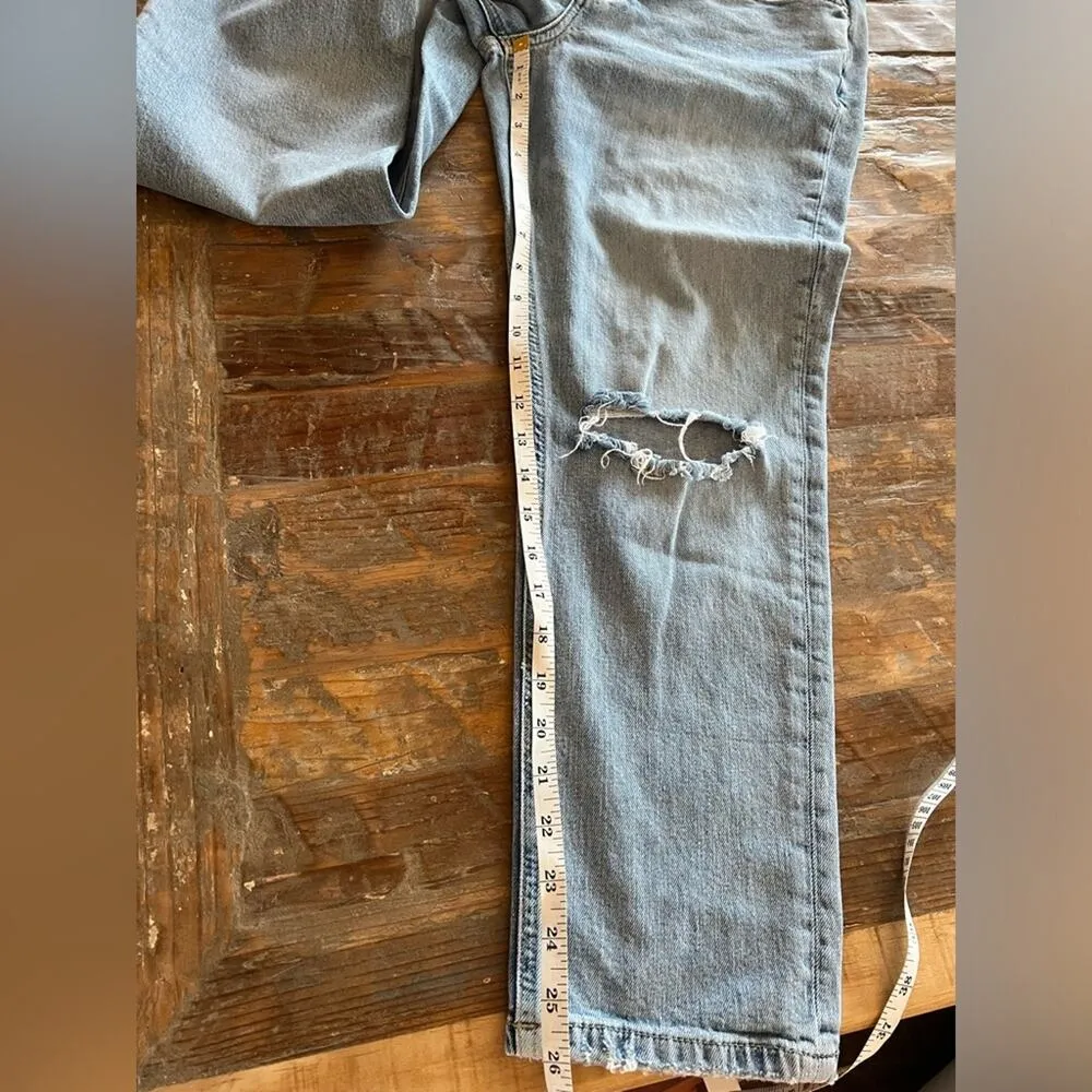 Anthropologie Pilcro and the Letterpress Jeans, High Rise Slim, Size 30, Holes - Image 9