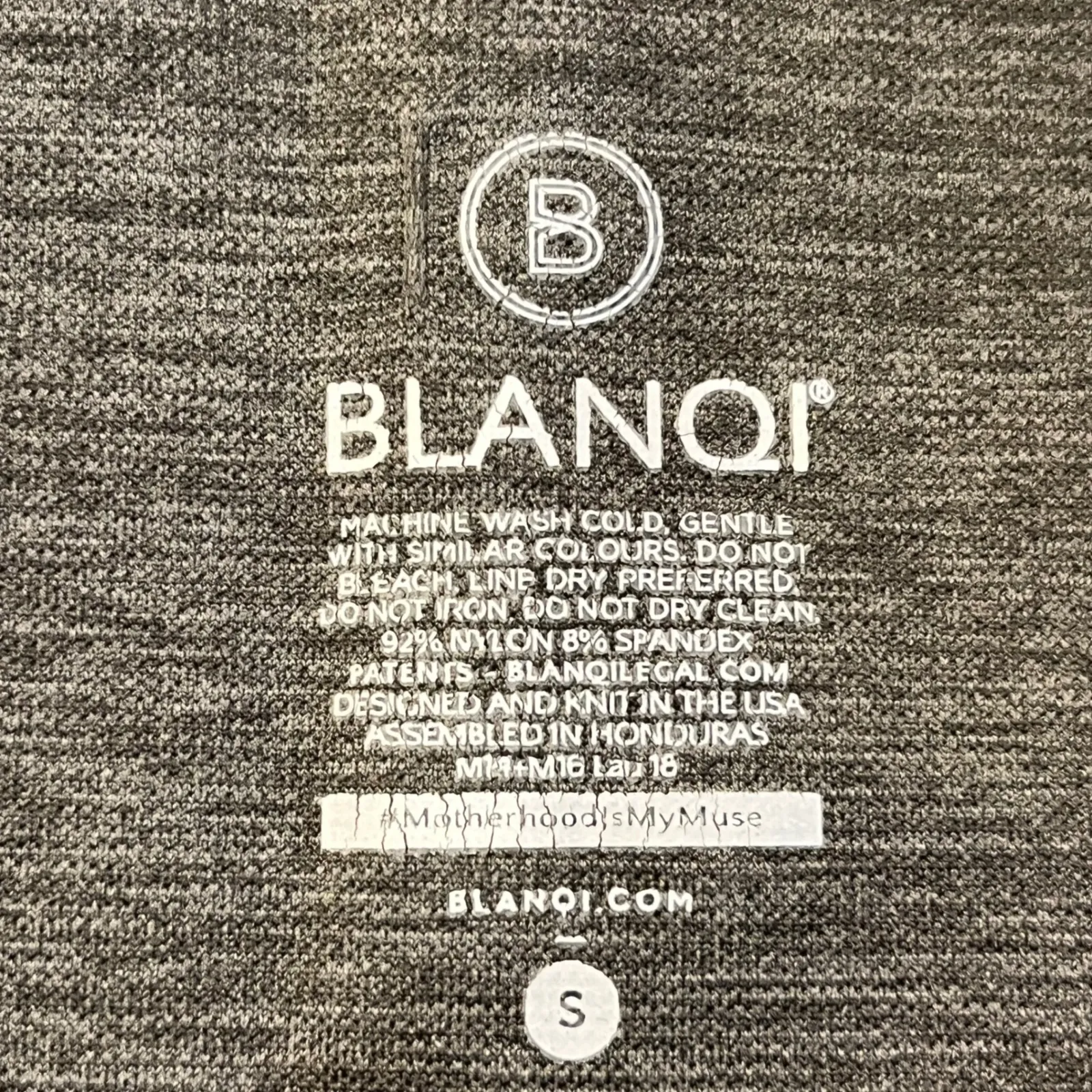 Blanqi Small Sport Support Hipster Maternity Post Partum Leggings Grey Gray - Image 7