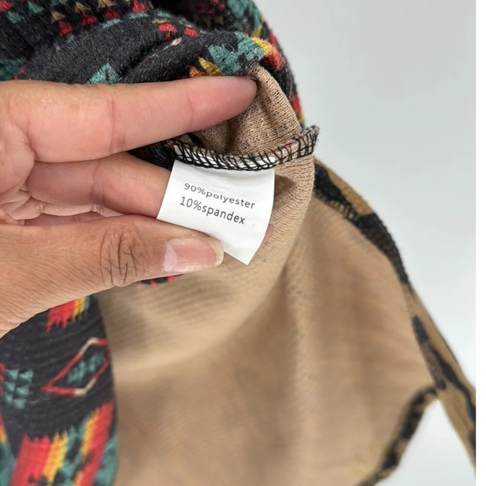 Fashion Express waffle knit hi lo leopard oversized Aztec southwestern western Size M - Image 7