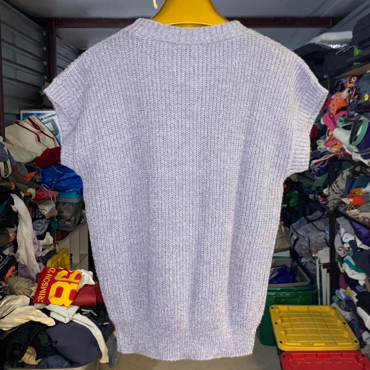 Vintage Cuddle Knits Blue Knit Sweat Shirt Sweater Top Granny Core Size S/M Purple - Image 2
