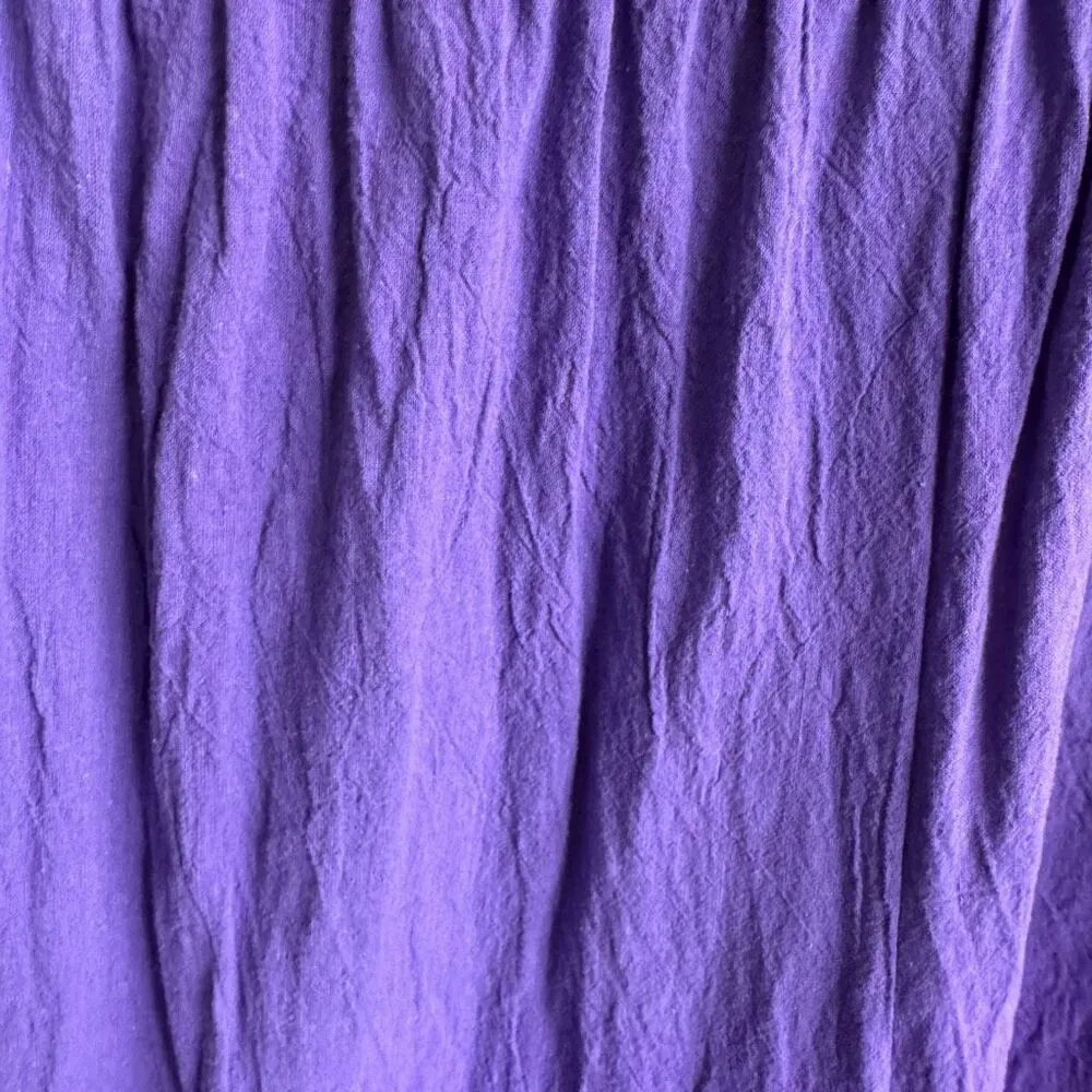 ViTG Purple High Rise Cotton Gauze Pull On Pants Size L - Image 3