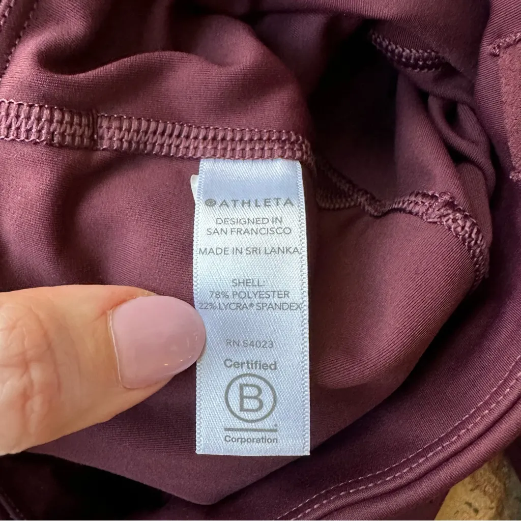 Athleta Persistence Laser Cut 7/8 Tight Antique Burgundy Women’s Size XS - Image 9