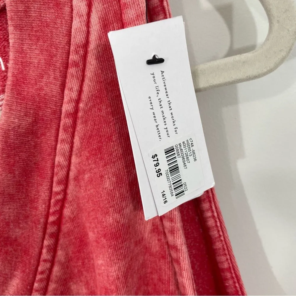 NWT Lane Bryant Livi Red Tie Dye‎ Jumpsuit Sleeveless Cropped Jogger Size 14/16 - Image 6