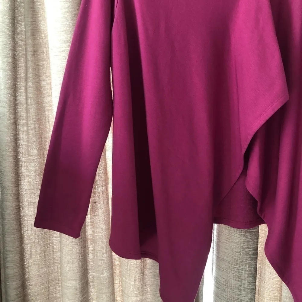 Bobeau  Purple Single Button Draped Jacket - Image 4