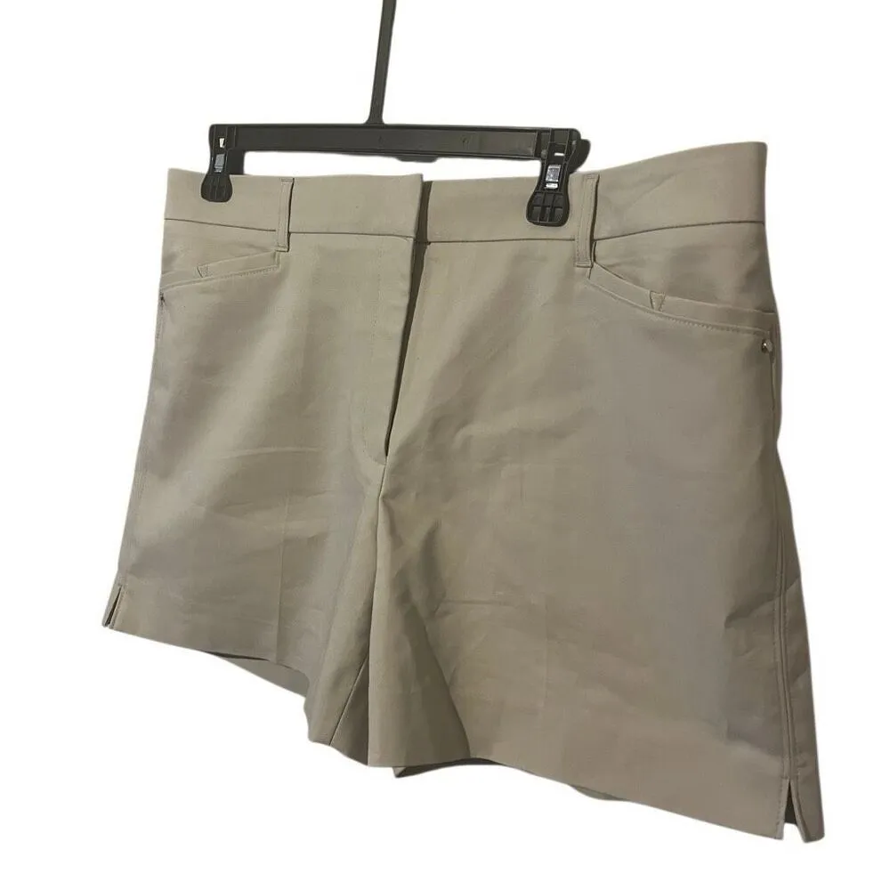 NWT White House Black Market 5" beige  Coastal Shorts Size 14 - Image 4