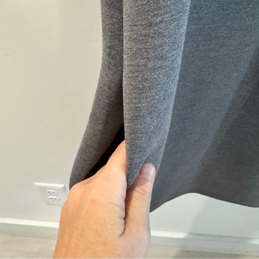 NWT Theory 1/2 Zip Short Sleeve Scuba Polo Mini Dress in Charcoal Melange Large - Image 8