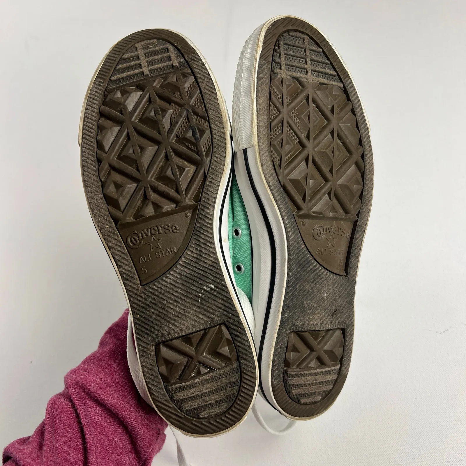 Converse All Star Low Top Turquoise Chuck Taylor Sneakers Lace Up Size 7 - Image 4