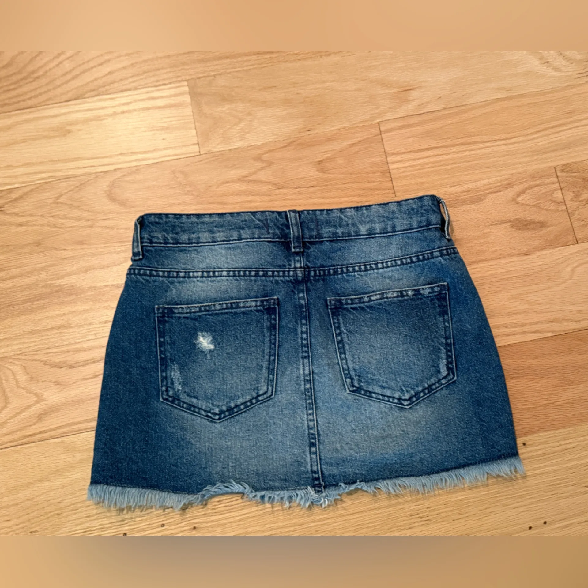 Size 2 Free People Out of Ordinary Denim Miniskirt in  Blue - Image 5
