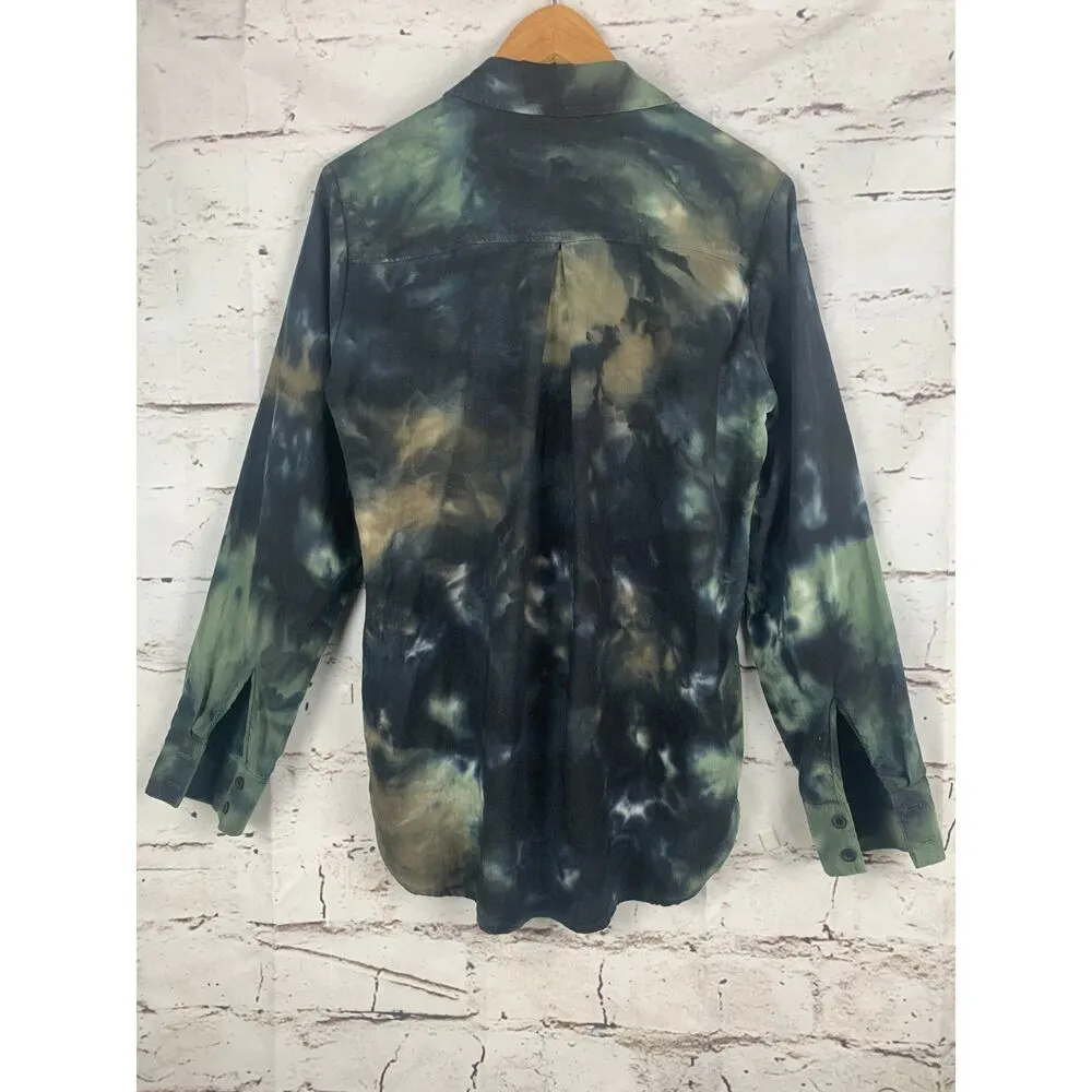 CLOTH AND STONE ANTHROPOLOGIE TIE DYE BUTTON UP SHIRT WOMENS S LONG SLEEVE - Image 2