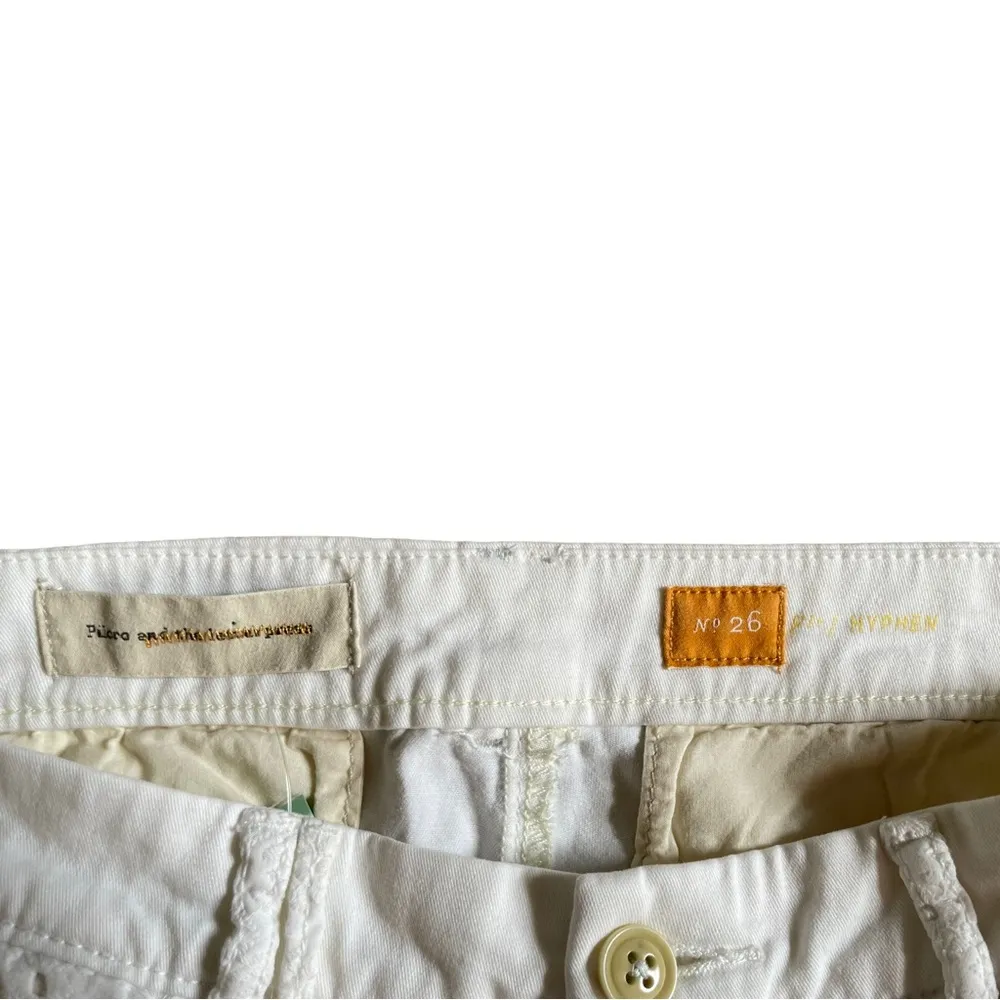 Pilcro And The Letterpress Anthropolgie White Eyelet Skinny Pants Size 26 - Image 3