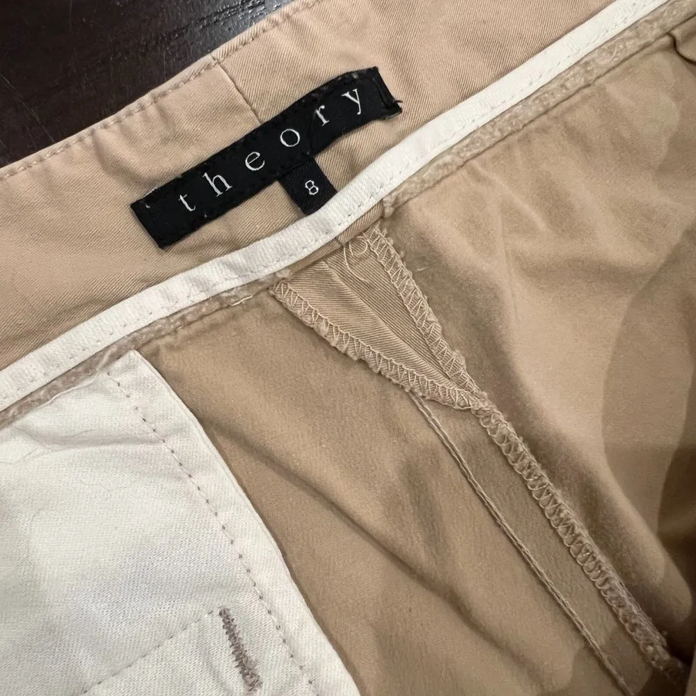 Theory Khaki Trousers - Image 3