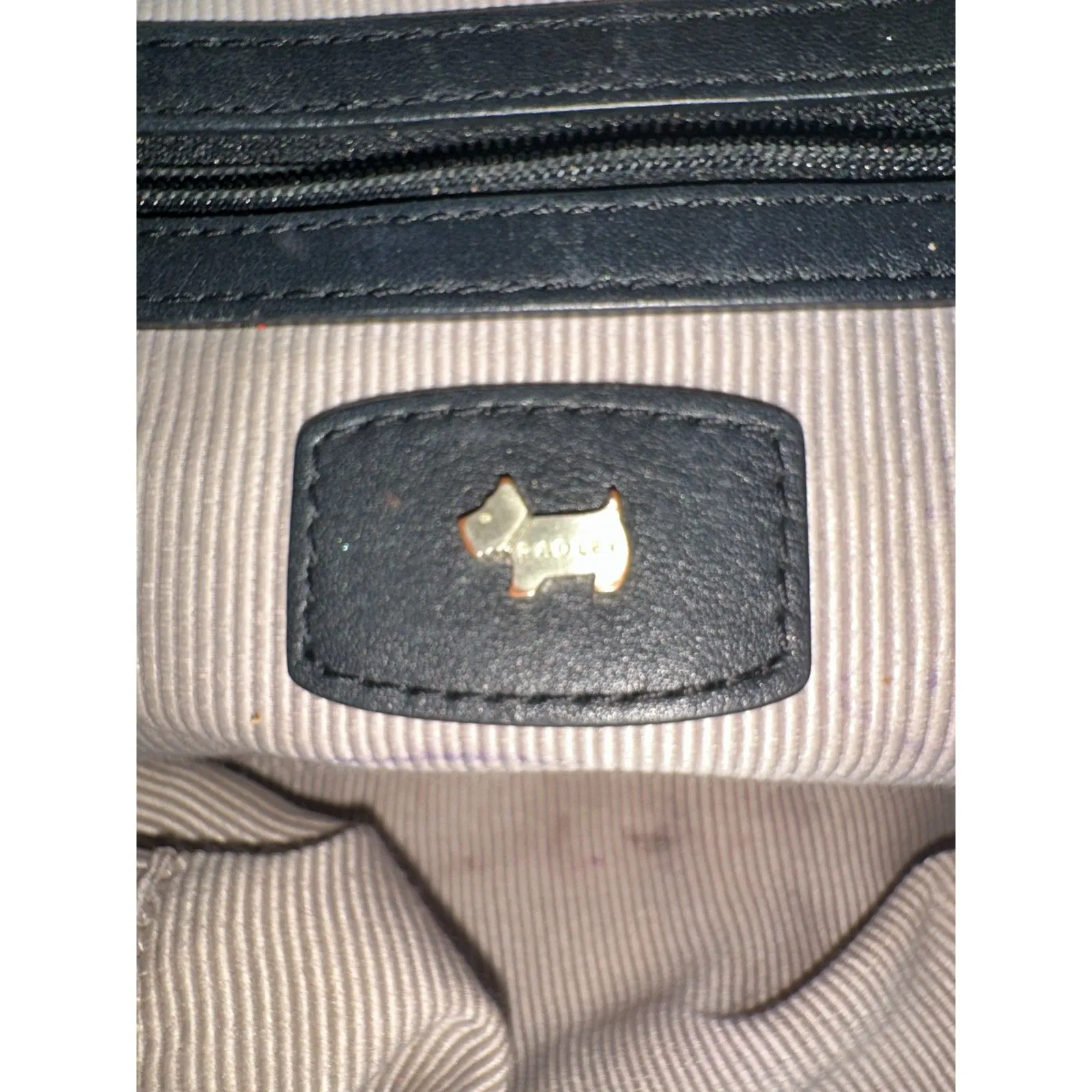 Radley London Black Leather Mini Bucket Bag Crossbody Satchel - READ - Image 3