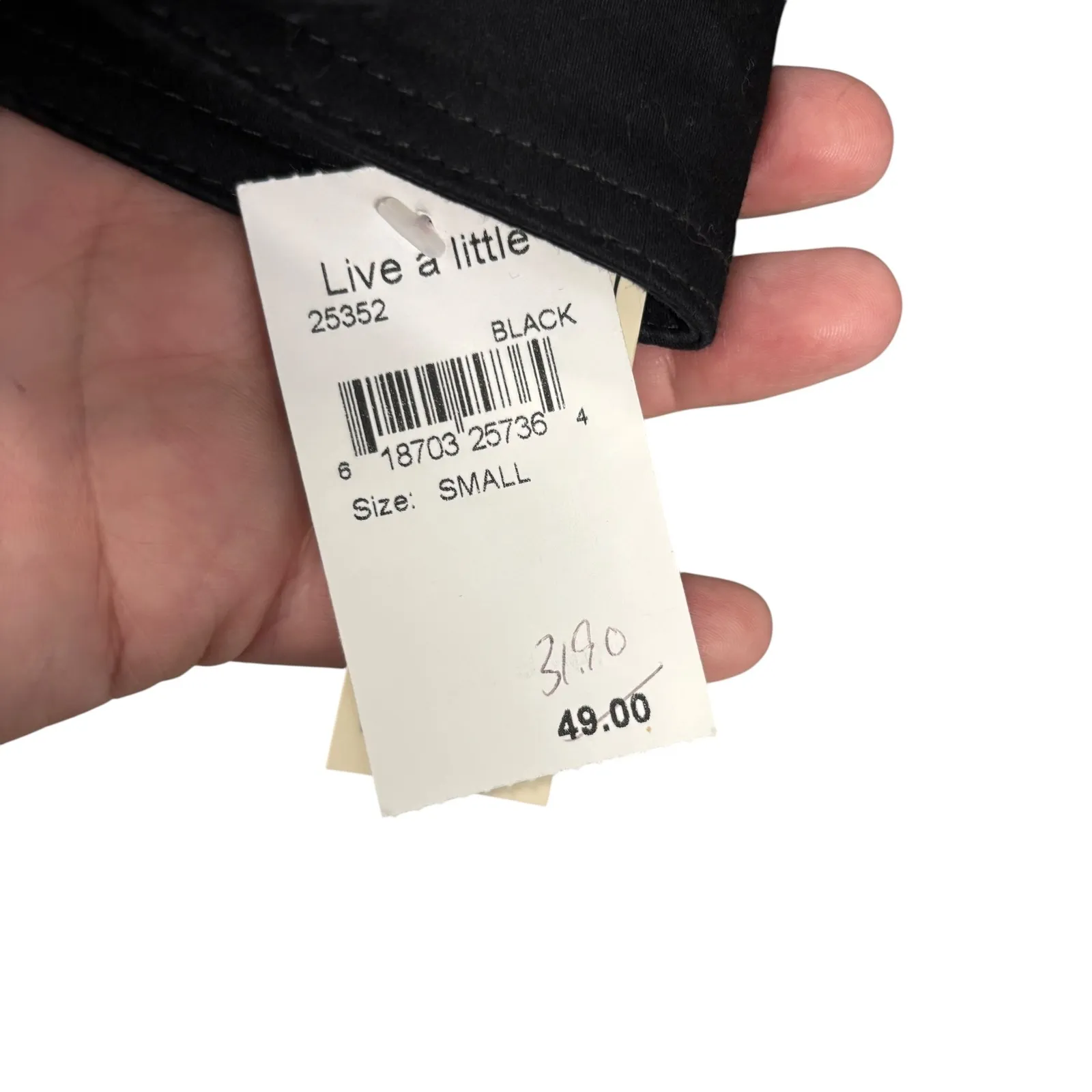 Live‎ a Little Black Stretch Button Front Jacket Small Collared Fitted - Image 8