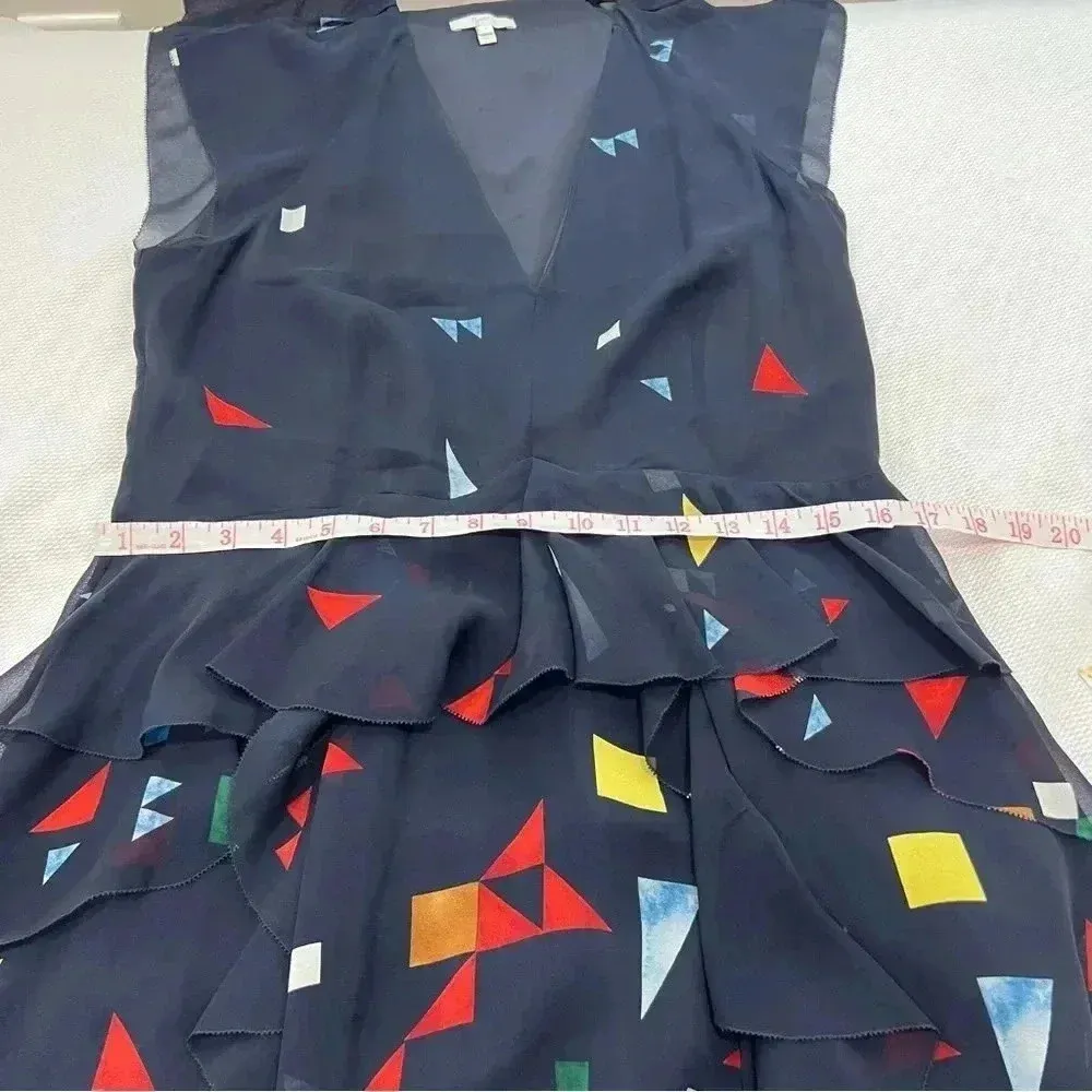 Joie Kiersten Printed Silk‎ Ruffle Dress-Size 4 - Image 12