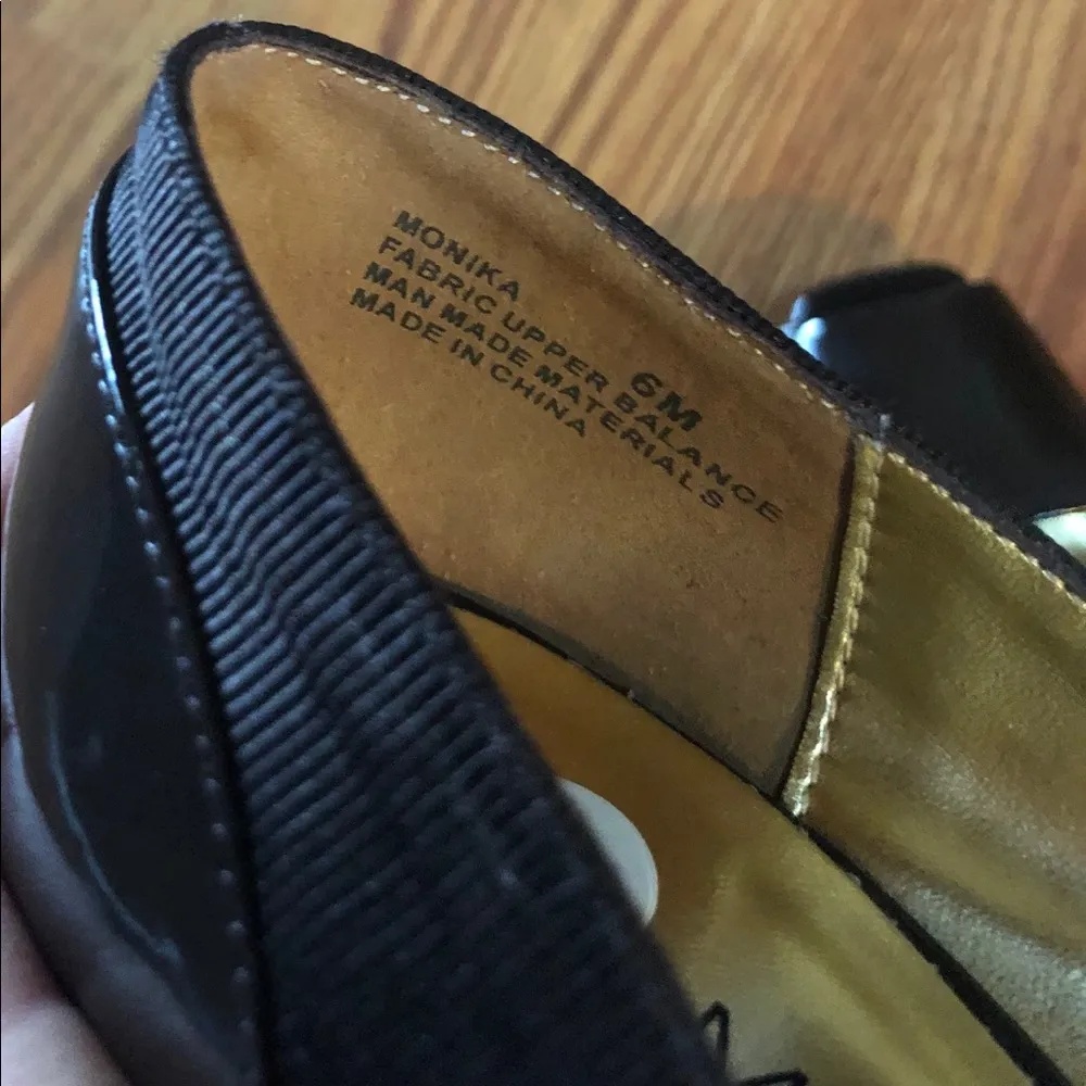 RAMPAGE Chocolate Brown Peeptoe Heels S6 - Image 7