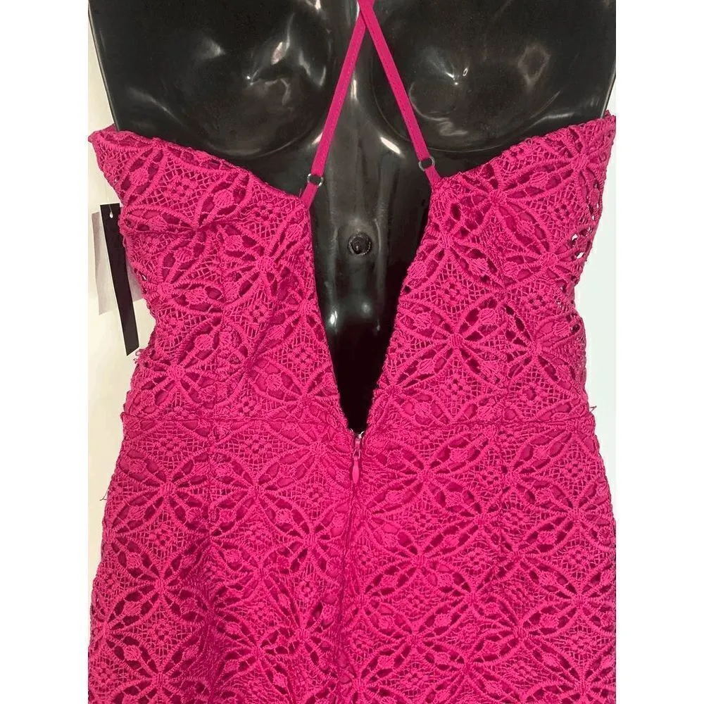 Speechless Fuchsia Lace Romper - Image 10