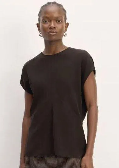 Everlane Drape Top in Butterlite black tencil size 6 back zipper closure - Image 2