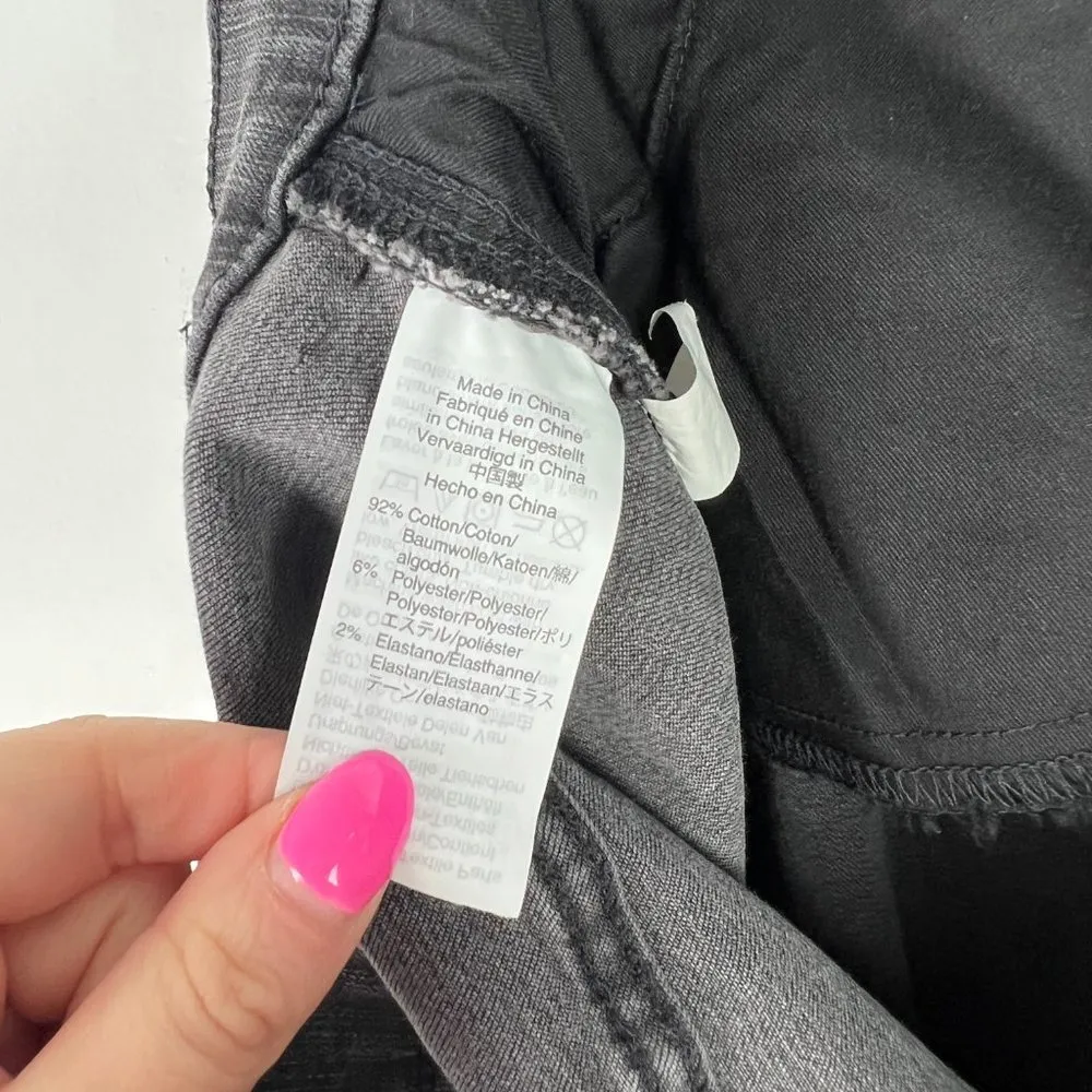 Madewell 9" High-Rise Skinny Jeans in Black Sea Raw Hem Plus Size 37 EUC T2555 - Image 11