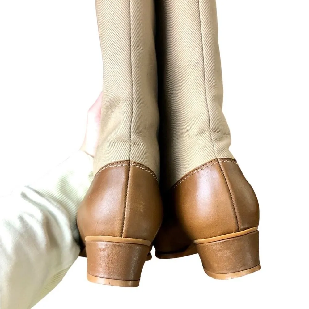 Golo Tan Fabric Equestrian Riding Boots Size 5 - Image 9