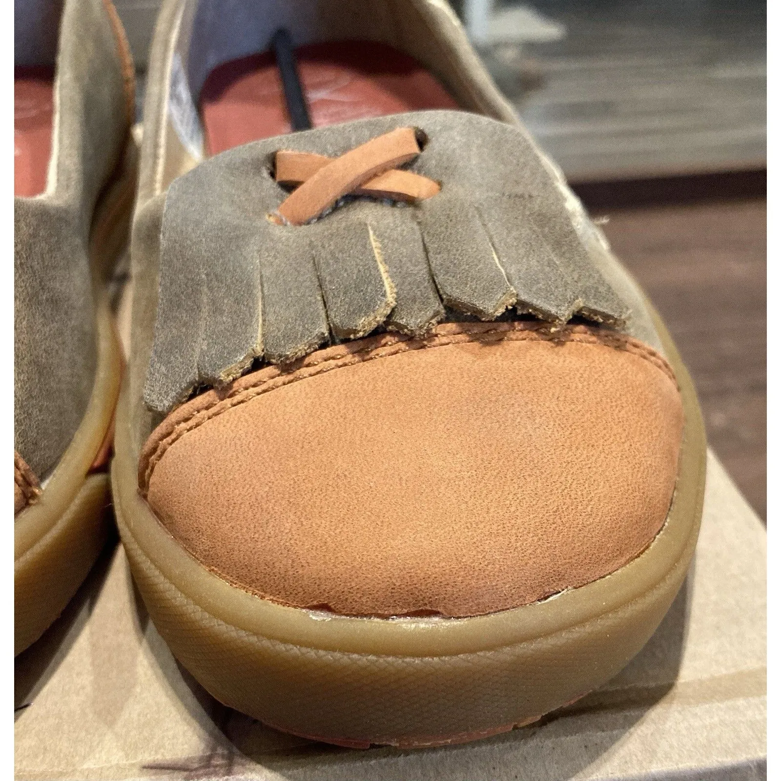 NEW TWISTED X Womens Loafer Flats 8 Rust Orange Brown Slip On Moccasin Western - Image 7