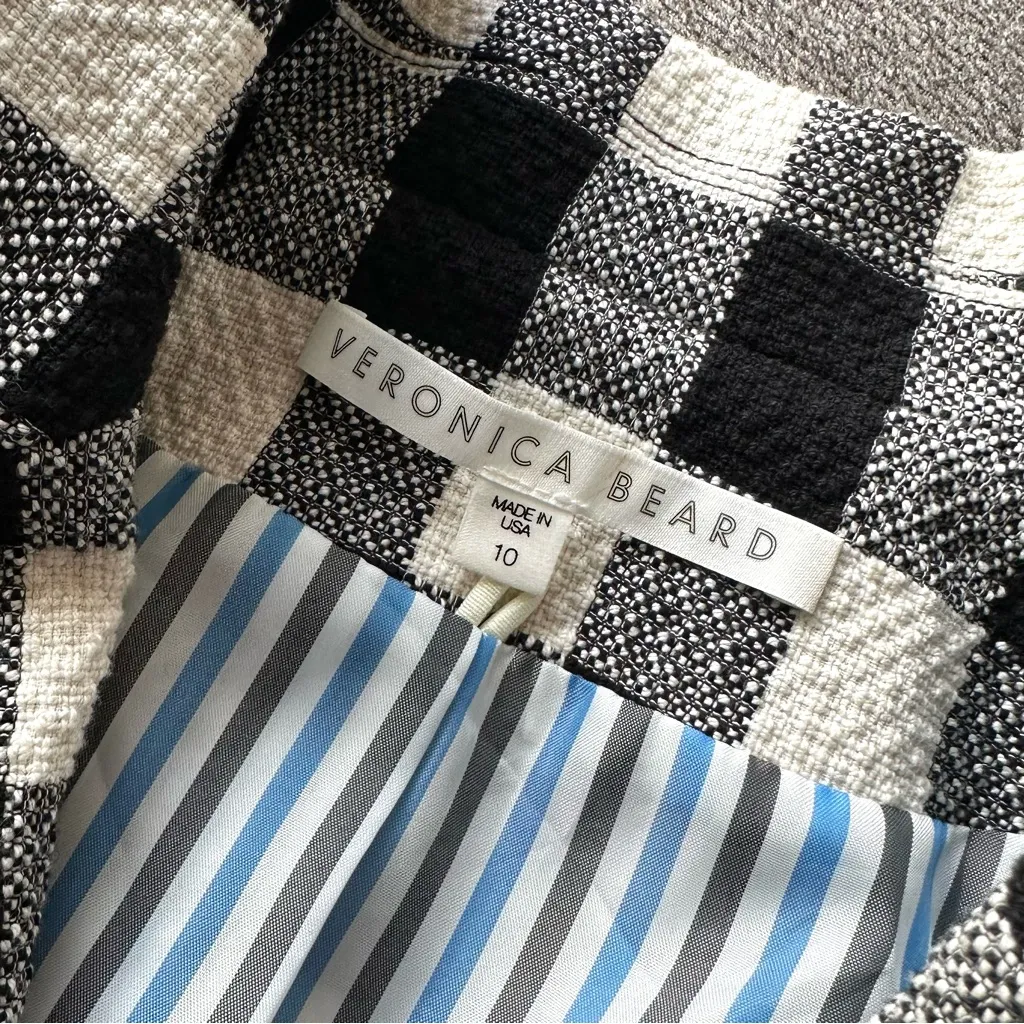 Veronica Beard Miller Dickey Checker Blazer Jacket Emily in Paris Size 10 - Image 5