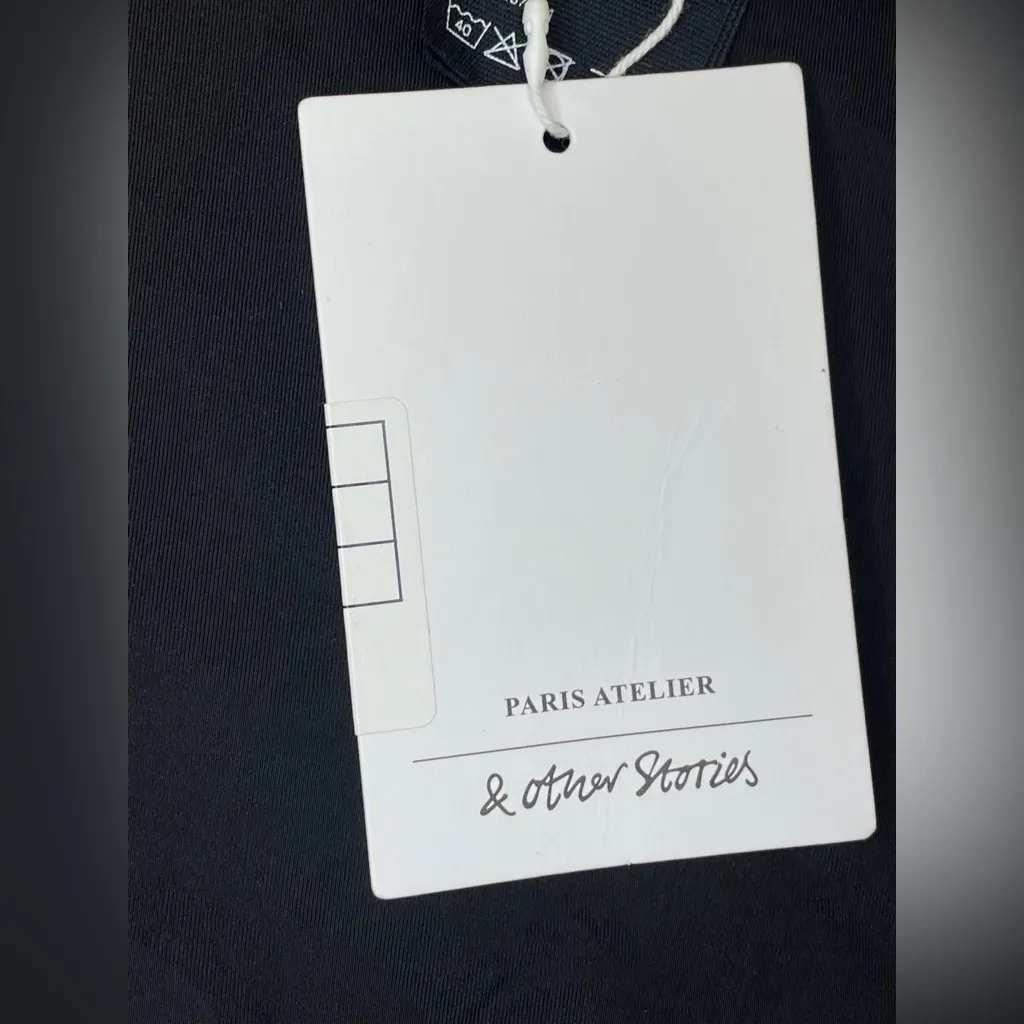 & Other Stories NWT Bikini Top Black High-Waisted Bikini Bottoms Swimsuit Size 4 - Image 11