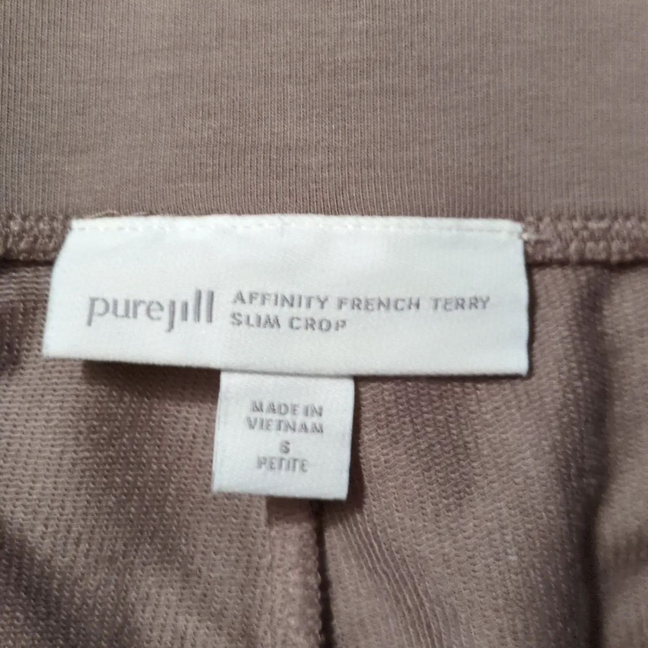 J. Jill Gray Affinity French Terry Slim Crop Pull On Pants Size SP - Image 3
