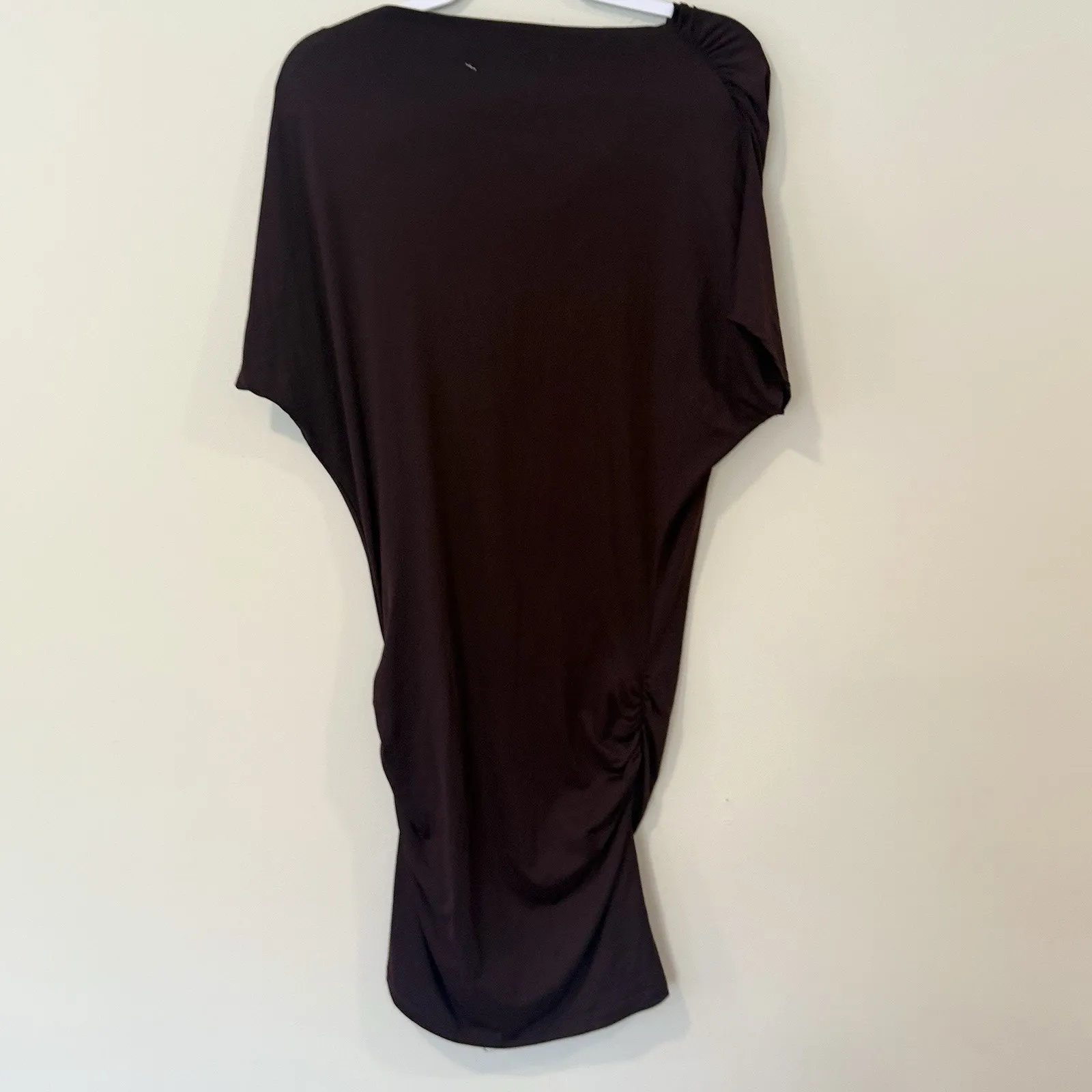 SUSANA MONACO Revolve Stretch Cowl Neck Rushed Dress Size Medium 2428 - Image 6