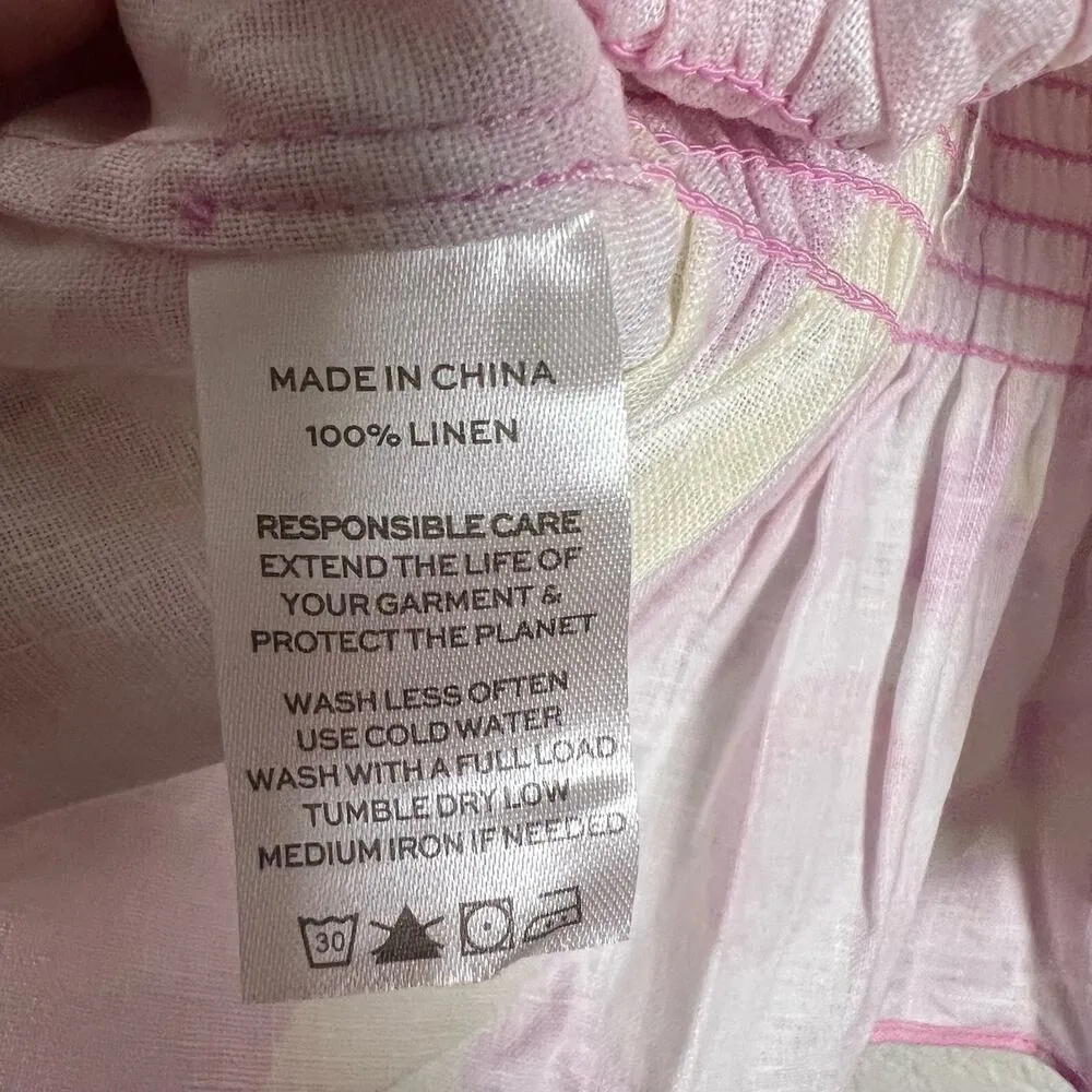 Hill House The Paz Nap Top in Candy Kaleidoscope Linen Size M - Image 8