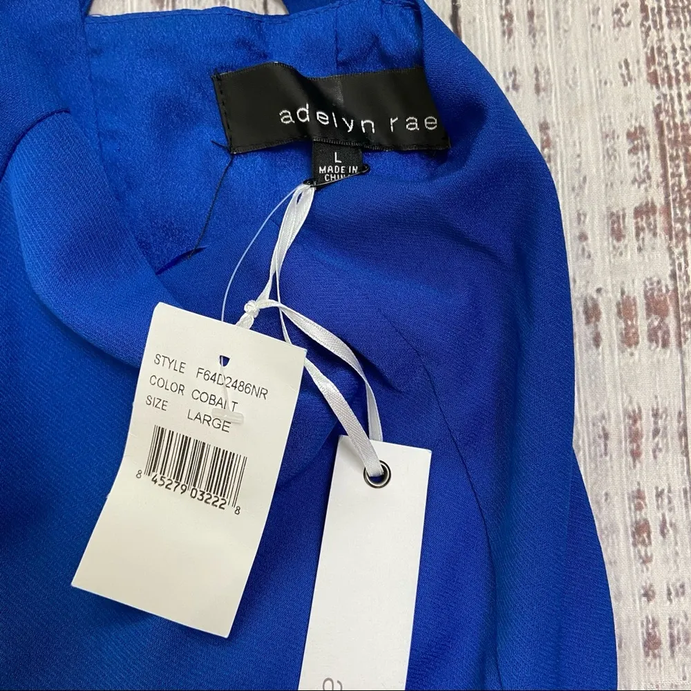 Adelyn Rae Cobalt Lace Up Sheath Dress. Size Large. New With Tags. - Image 8