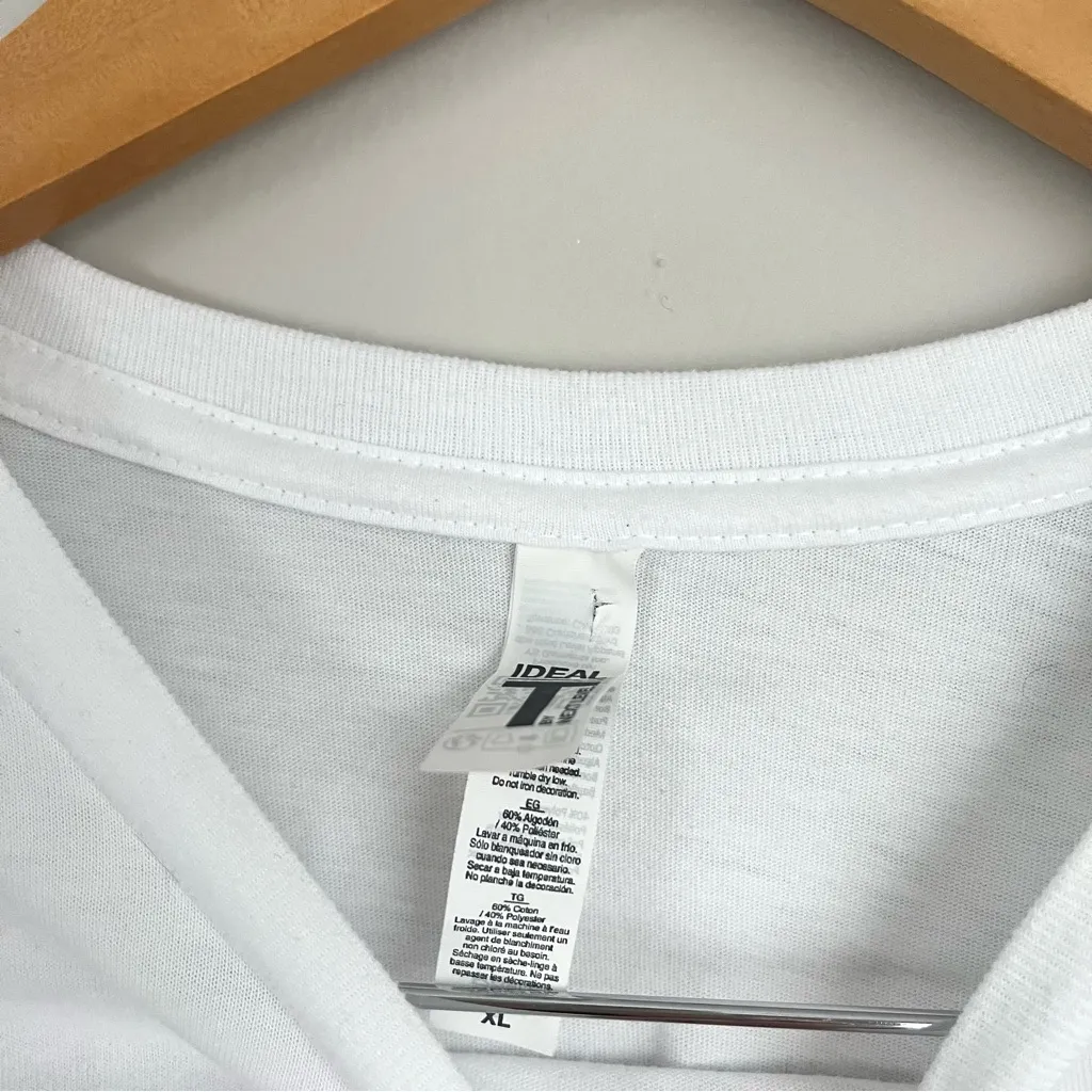 Cowboy Boots Graphic Tshirt Cropped White Size XL - Image 4