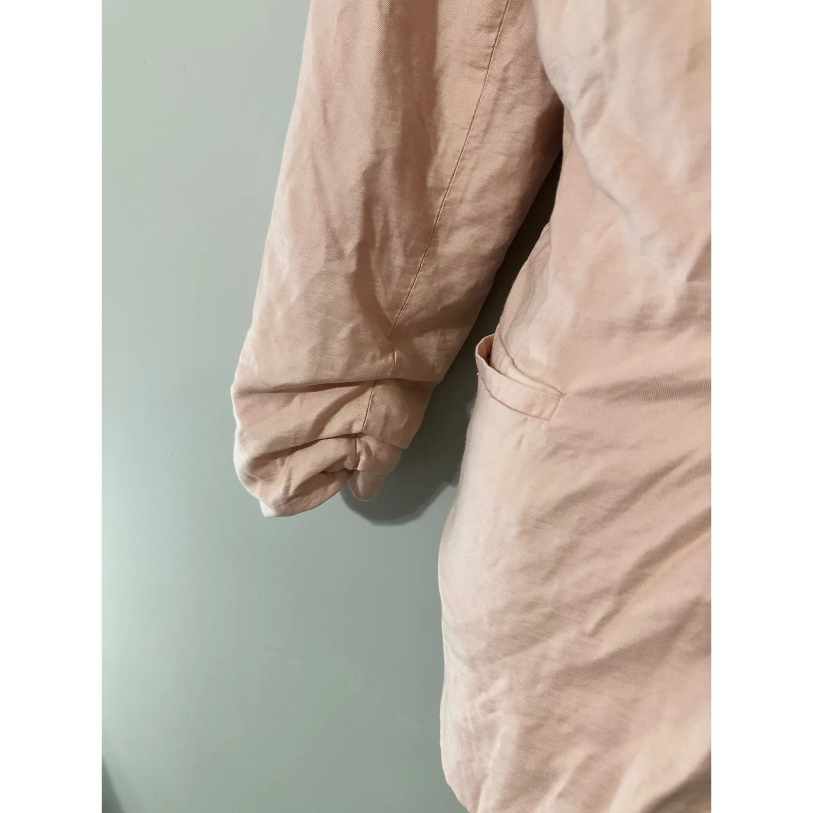 Lauren Conrad Peach Blazer‎ Jacket Women's XL Single Button Roll Sleeve SIZE XL - Image 2