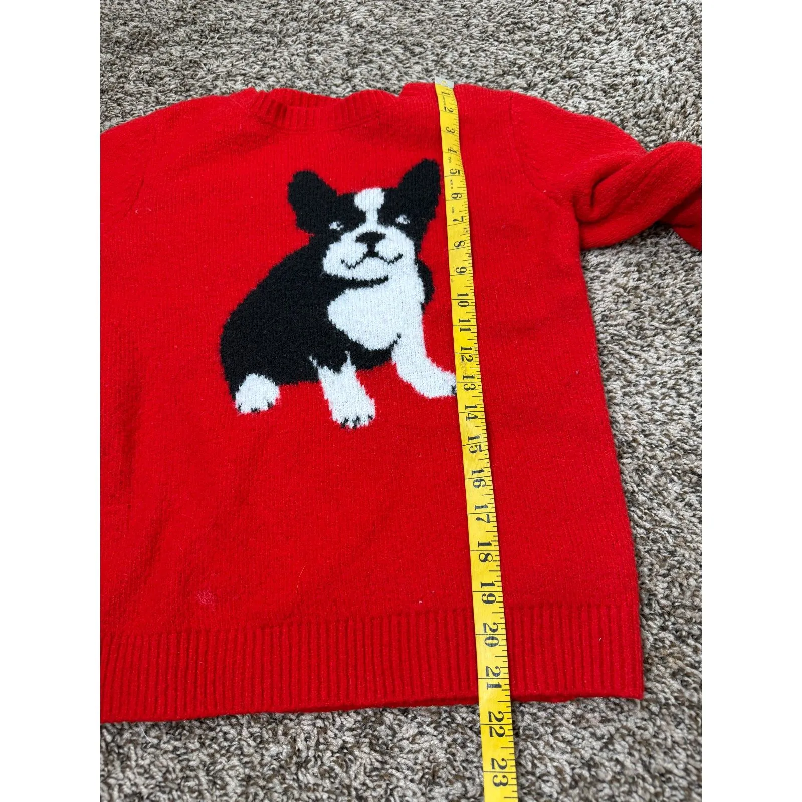 Cupcakes and Cashmere Red Frenchie Dog Sweater Sz S Bulldog Holiday Christmas - Image 7