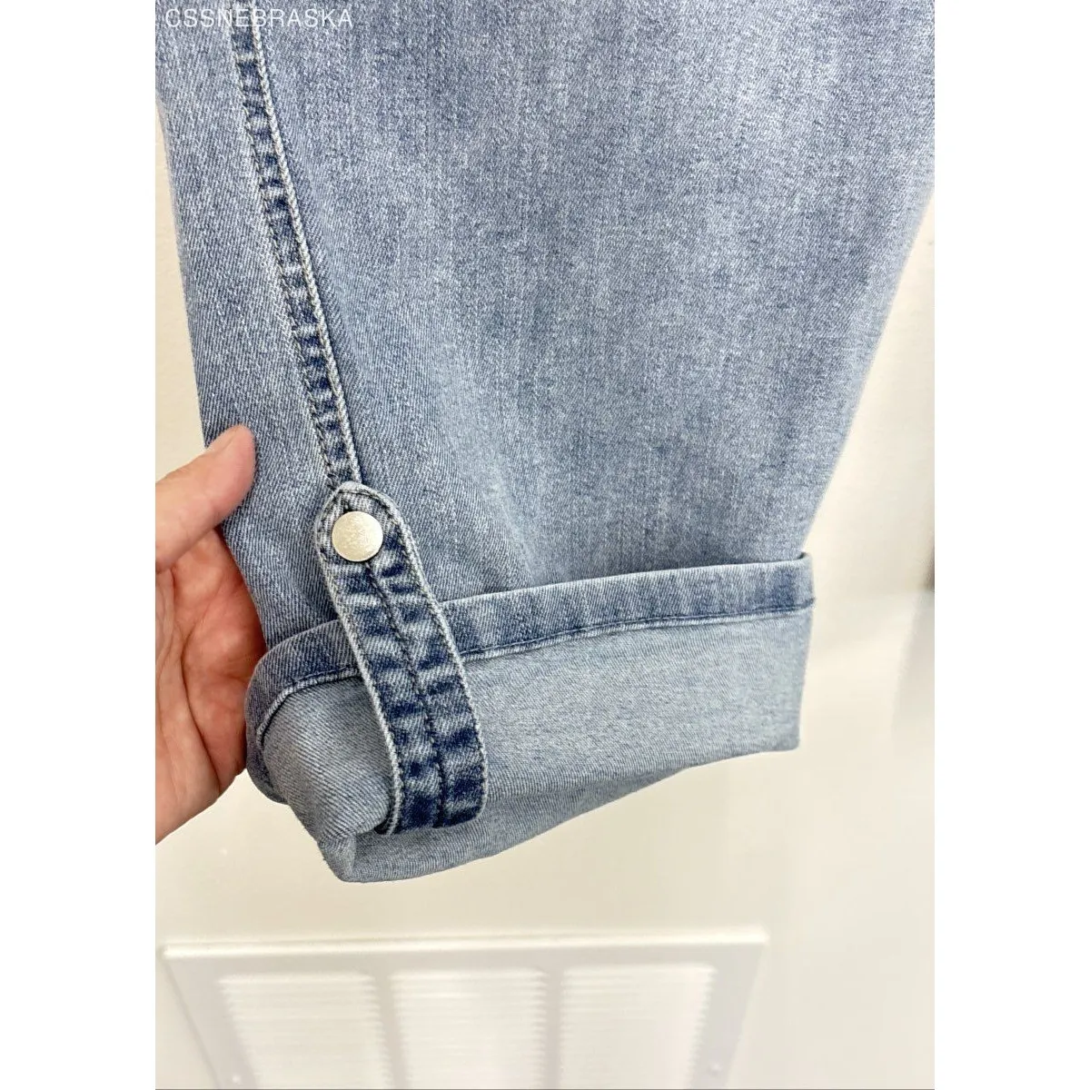 Democracy Blue Women's "AB" Technology Ankle Roll Utility Jeans - Size 14 - Image 3