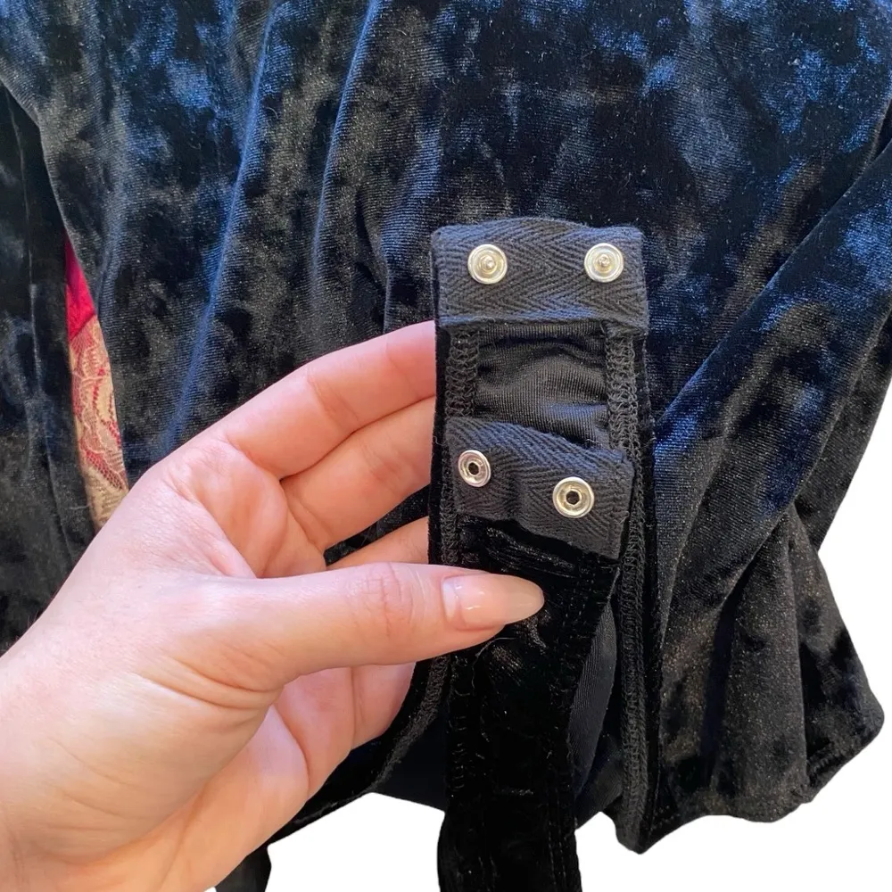 Black Velvet Backless Bodysuit By Joes Taylor Hill Collaboration - Image 7